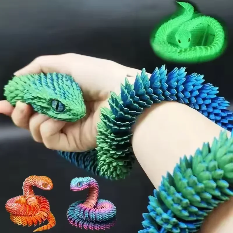 3D Printing Joints - Serpiente impresa en 3D, juguete de
