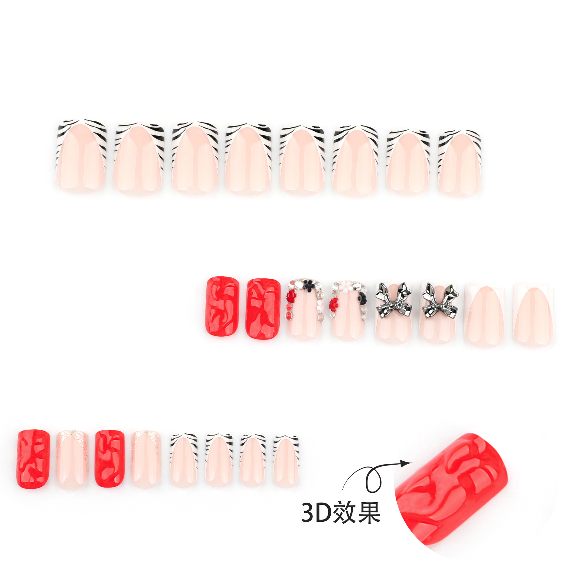 24 Uds. Puntas de uñas postiza - 3D Printing Ptc reseña y precio